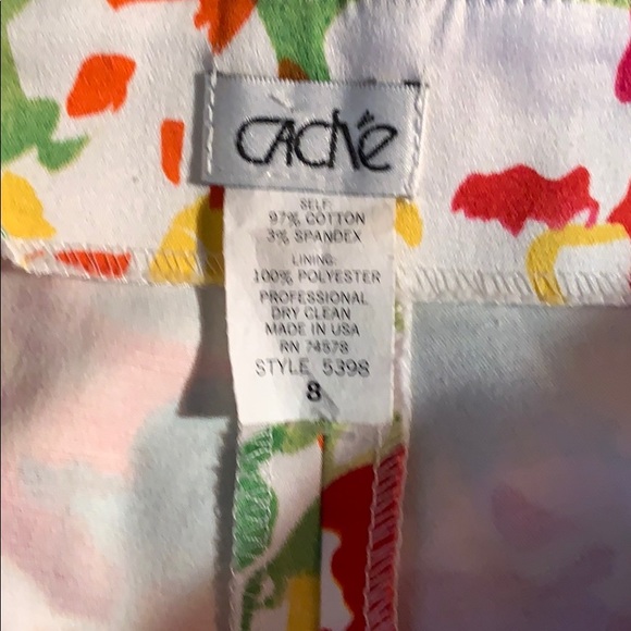 Cache multi- Color Capri 100% Cotton pants. - Picture 5 of 5